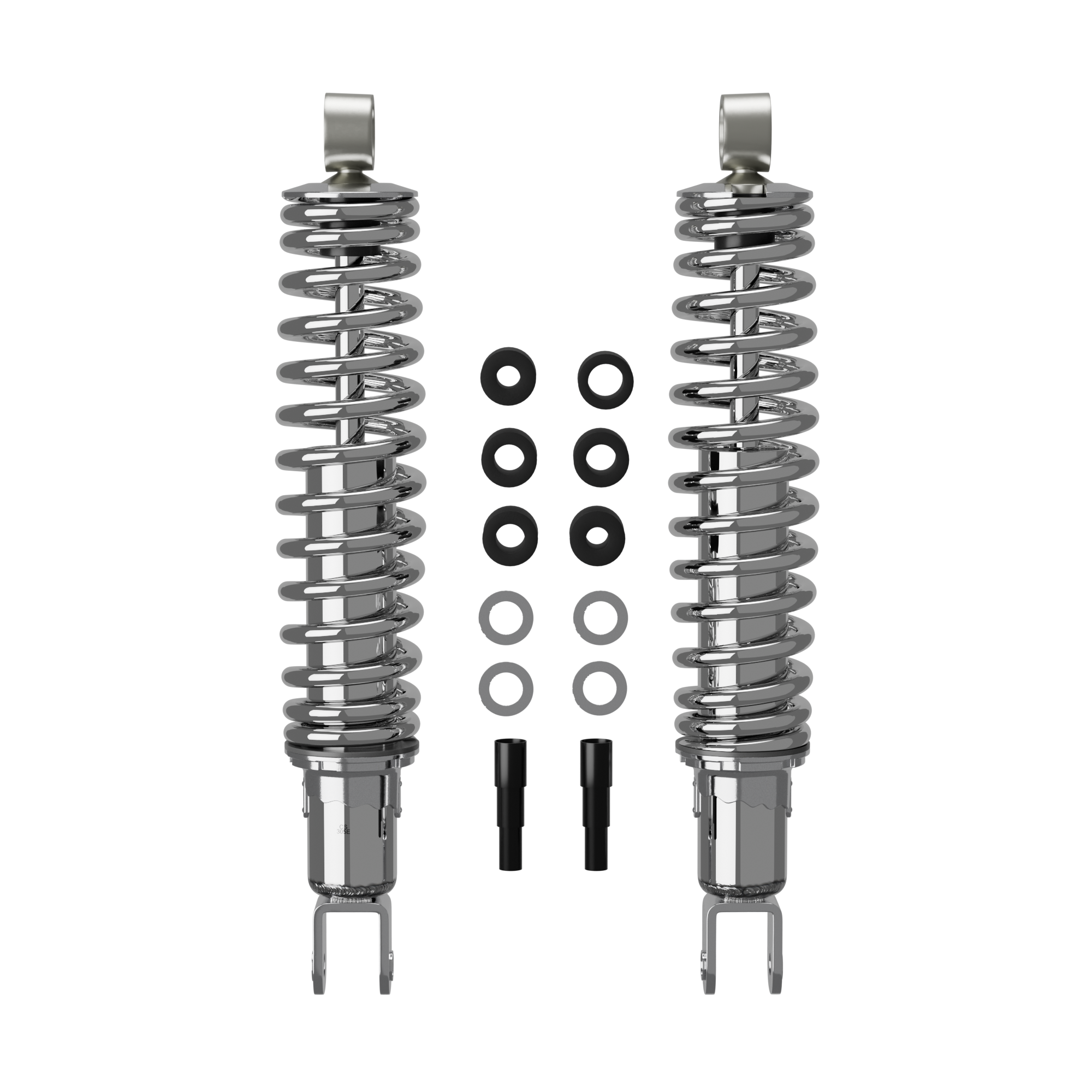 Honda CB Chrome Stock-Length Shock Set 335mm No End Cap – VintageCB750