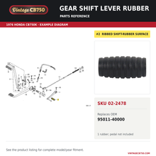 Load image into Gallery viewer, VintageCB750 parts reference, SKU 02-2478. 1976 Honda CB750K example. OEM 95011-40000.