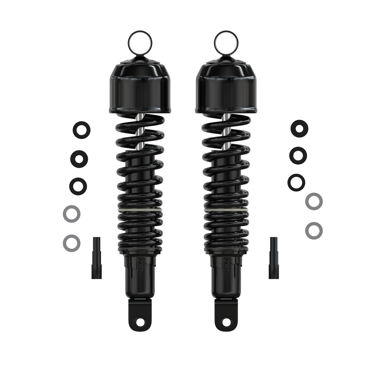 Honda CB black 335mm shock absorber set side detail