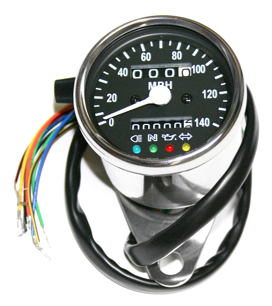 Deluxe Mini Custom Speedometer-MPH ~ Black Face Plate