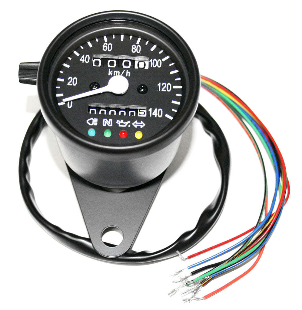 Deluxe Mini Custom Speedometer-KPH ~ All Black