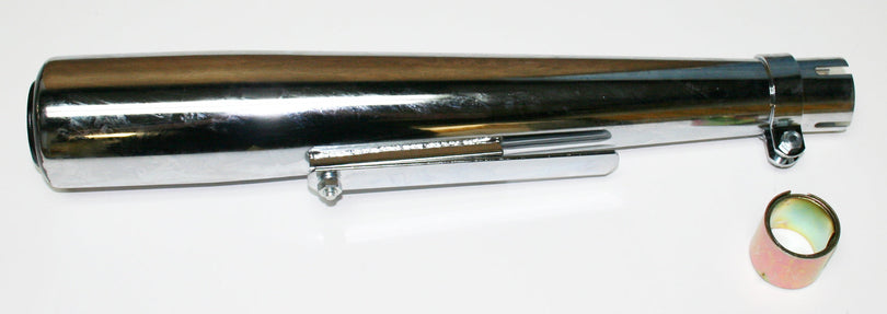 Chrome straight xs style universal muffler 21" long for Honda CB motorcycles