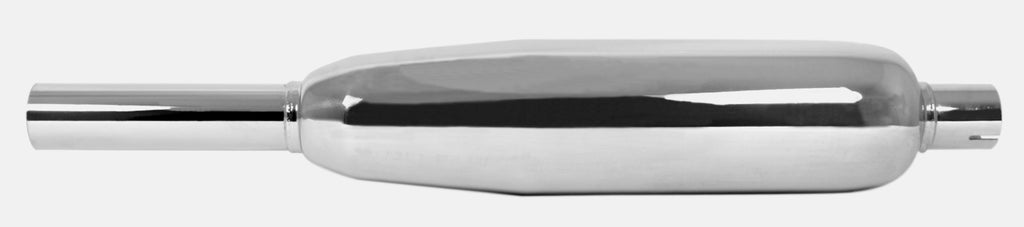 Chrome Triumph Style Muffler ~ 24" Long for Honda CB motorcycles