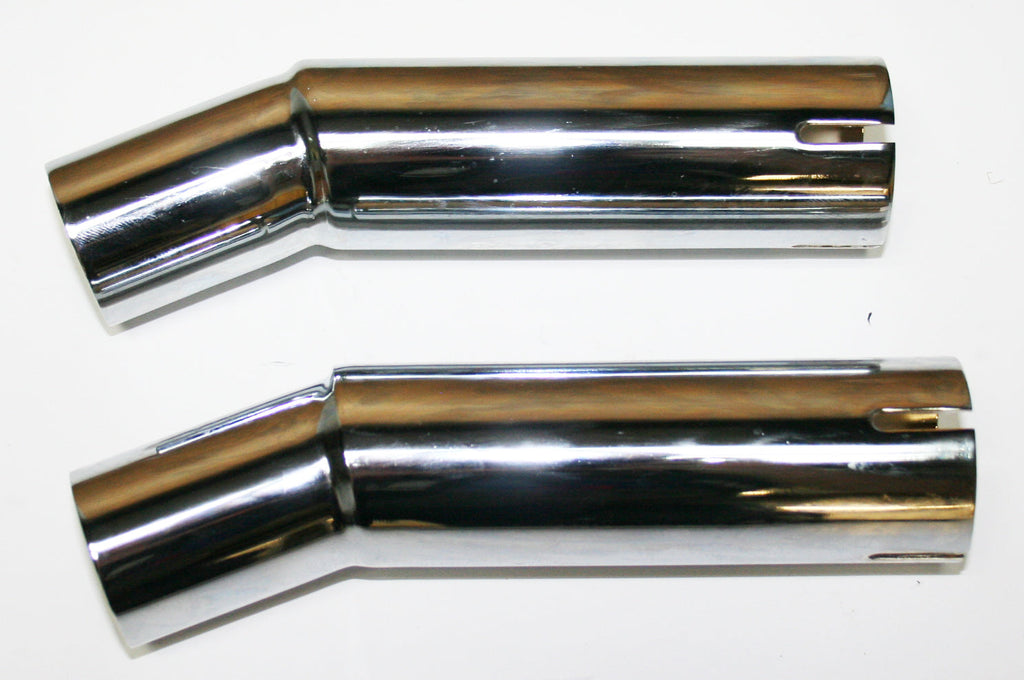 Chrome Upswept Muffler Extension Set for Honda CB motorcycles