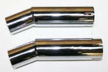 Charger l'image dans la galerie, Chrome Upswept Muffler Extension Set for Honda CB motorcycles