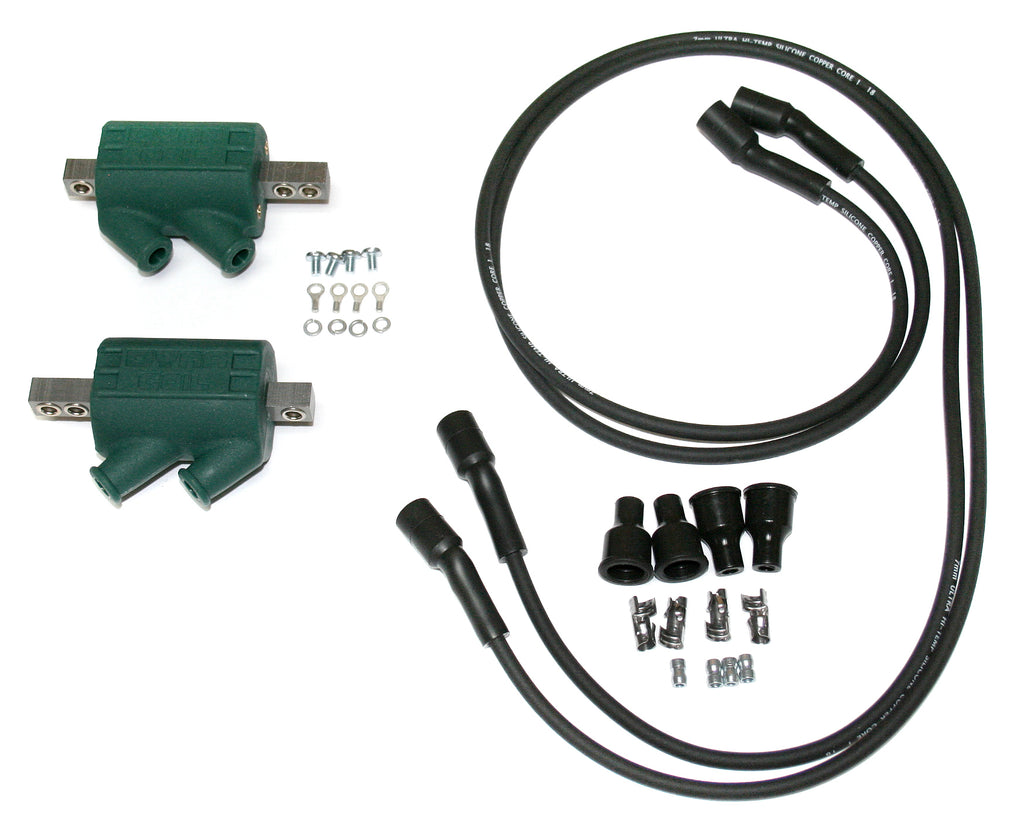 Dynatek Performance High Output 3 Ohm Ignition Coil Set/2 With Plug Wires