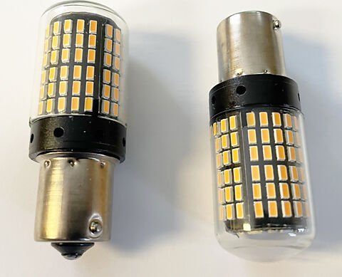 1156 Amber LED Turn Signal Bulb Set/2 - VintageCB750