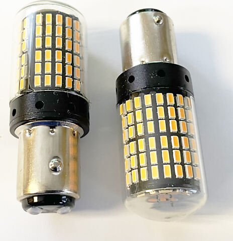 1157 Amber LED Turn Signal Bulb Set/2 - VintageCB750