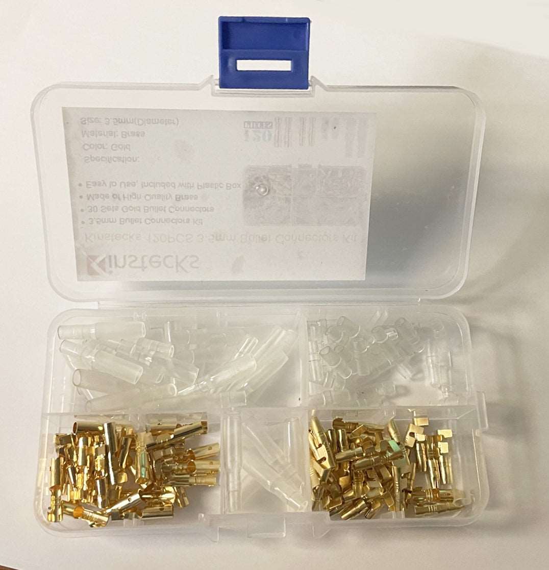 Universal motorcycle 120PC 3.5mm bullet connector with covers set for wire harness