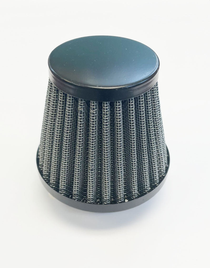 Honda CB 39mm black round pod air filter