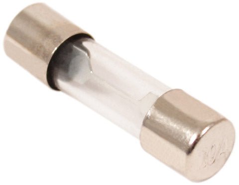Universal motorcycle 25mm glass fuses 10 amp. (pk 5)