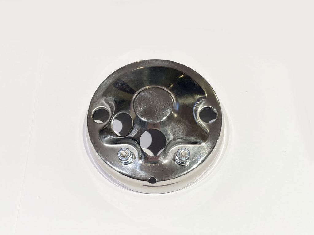 Speedometer chrome cover plate replacing Honda 37236-426-000 for Honda CB gauges alternate view 2