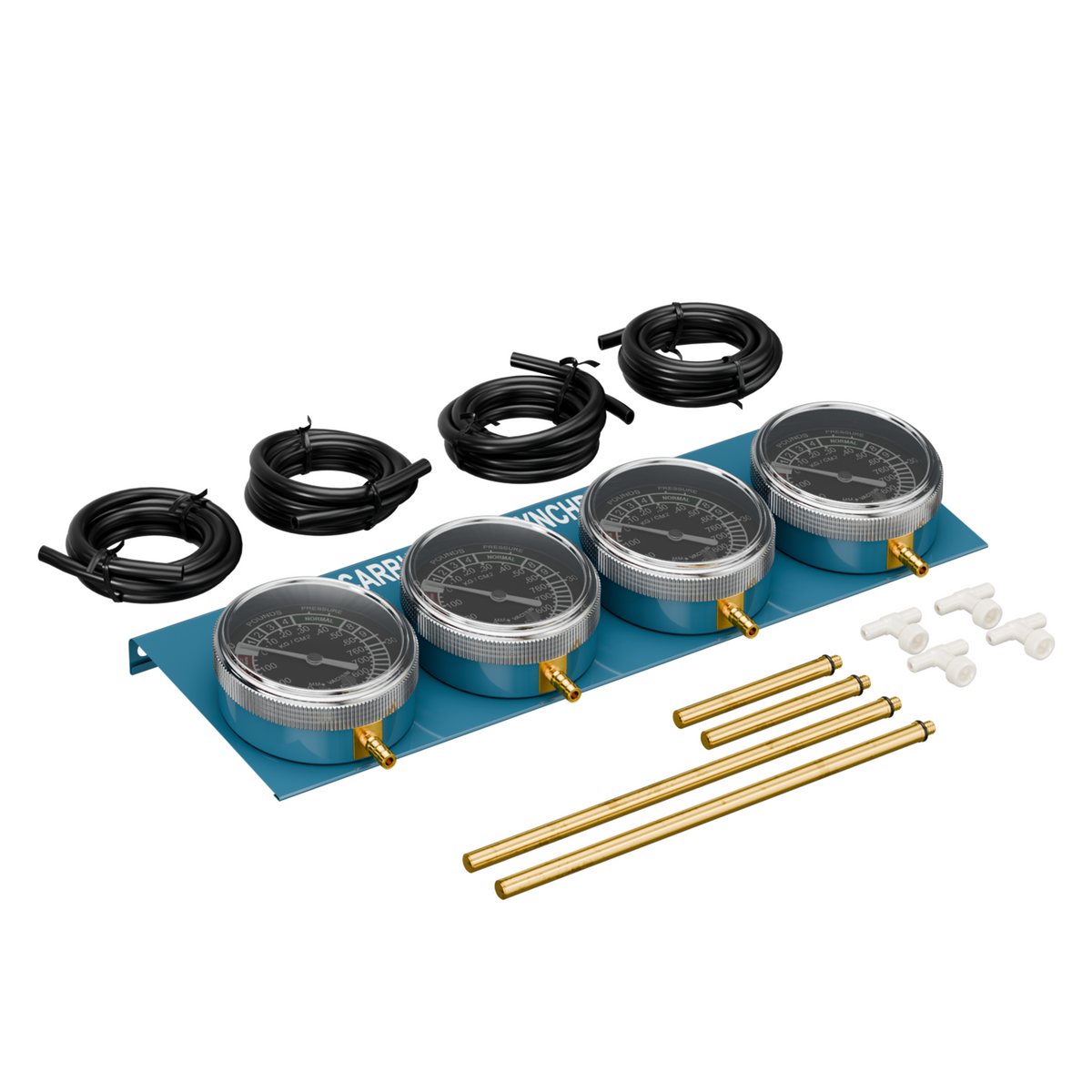 Universal motorcycle carburetor synchronizer vacuum gauge 2,3,4 cylinders