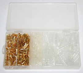 600Pc Round Style Wire Crimp Bullet Terminal Set with Covers in Plastic Storage Case - VintageCB750