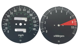 CB750F 1978 Speedo & Tachometer Face Plate Set ~ MPH