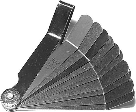 Universal motorcycle 9 pc. feeler gauge set