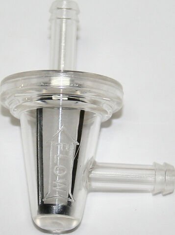Universal motorcycle 90 degree vinyl inline fuel filter