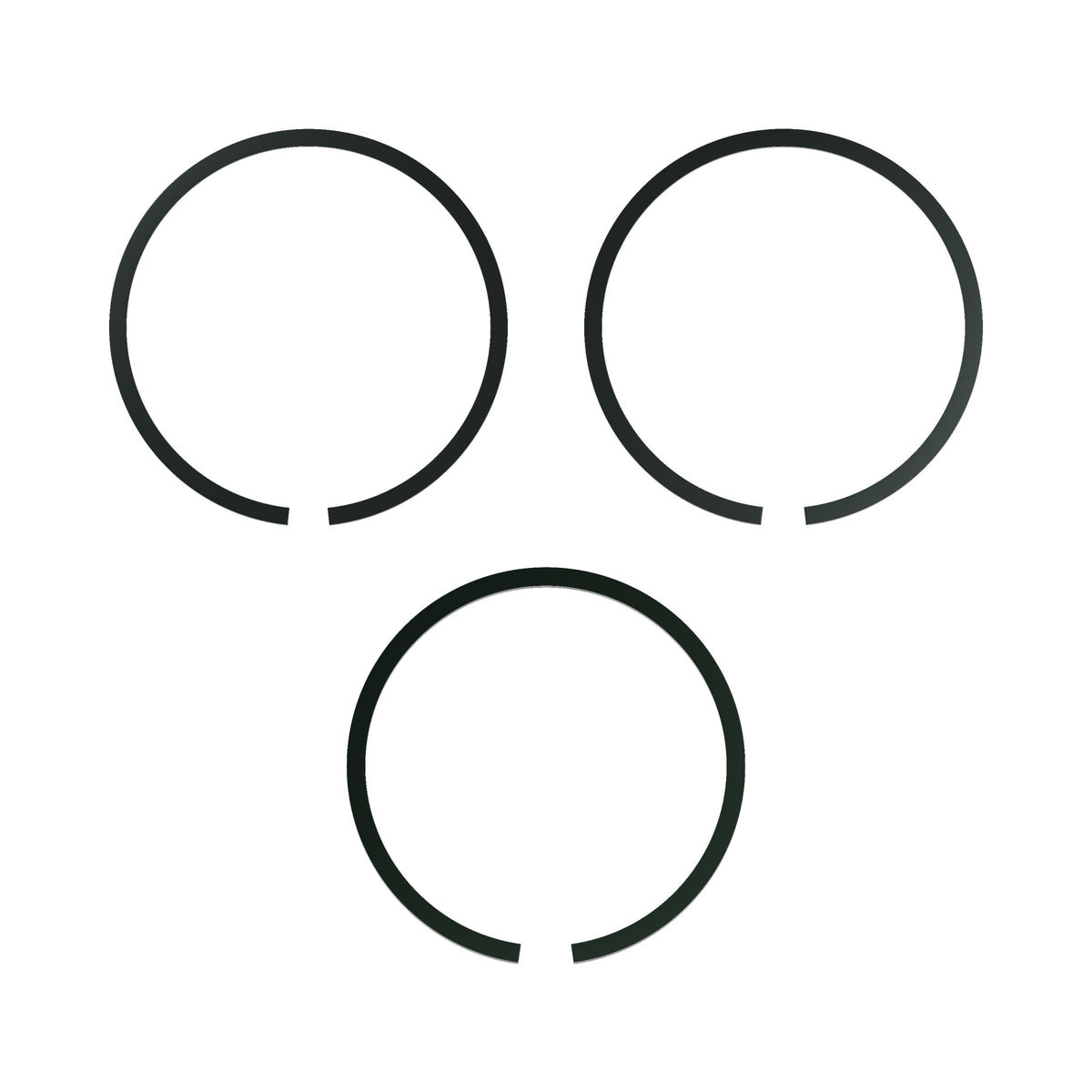 Honda CB350F standard size piston ring set 13011-333-003 – rendered product view