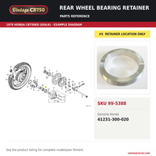 Load image into Gallery viewer, VintageCB750 parts reference, SKU 99-5388. 1978 Honda CB750K8 (USA/A) example. OEM 41231-300-020.