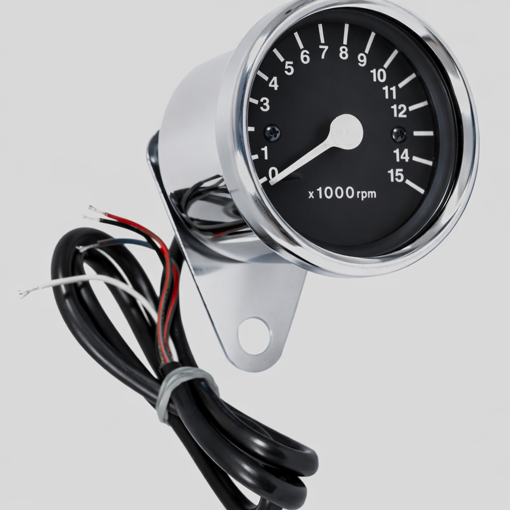 ELECTRIC Tachometer ~ Black Face for Honda CB motorcycles