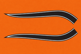 CB750K 1972 Gas Tank Stripe Decals ~ Black Stripes