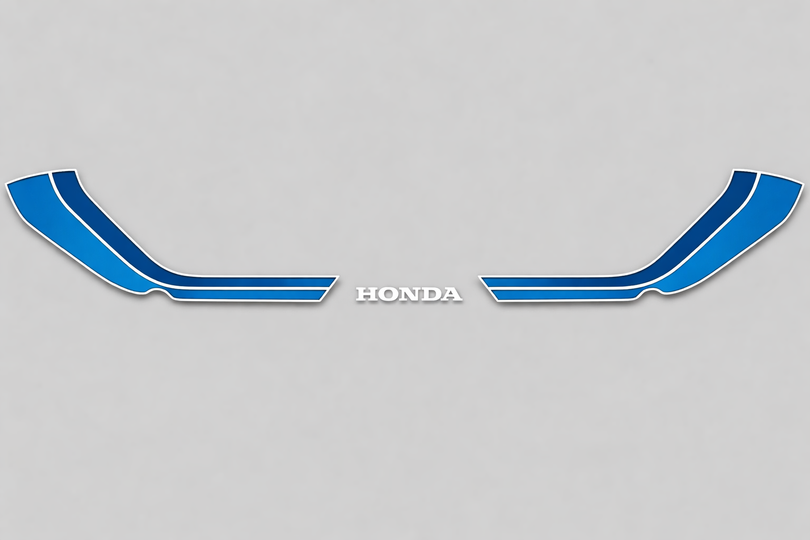 Honda CB750F tail section stripe decal set silver model
