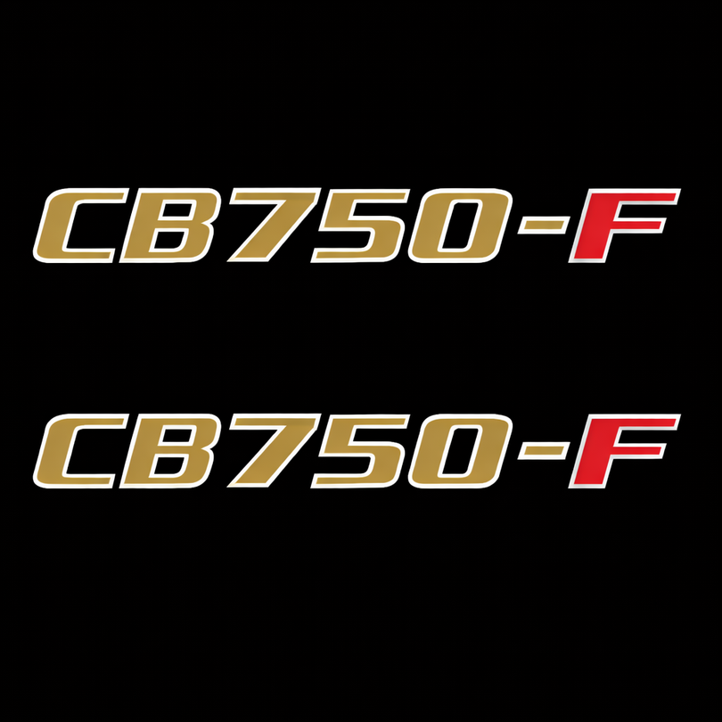 Honda CB750F side panel logo decal set black model