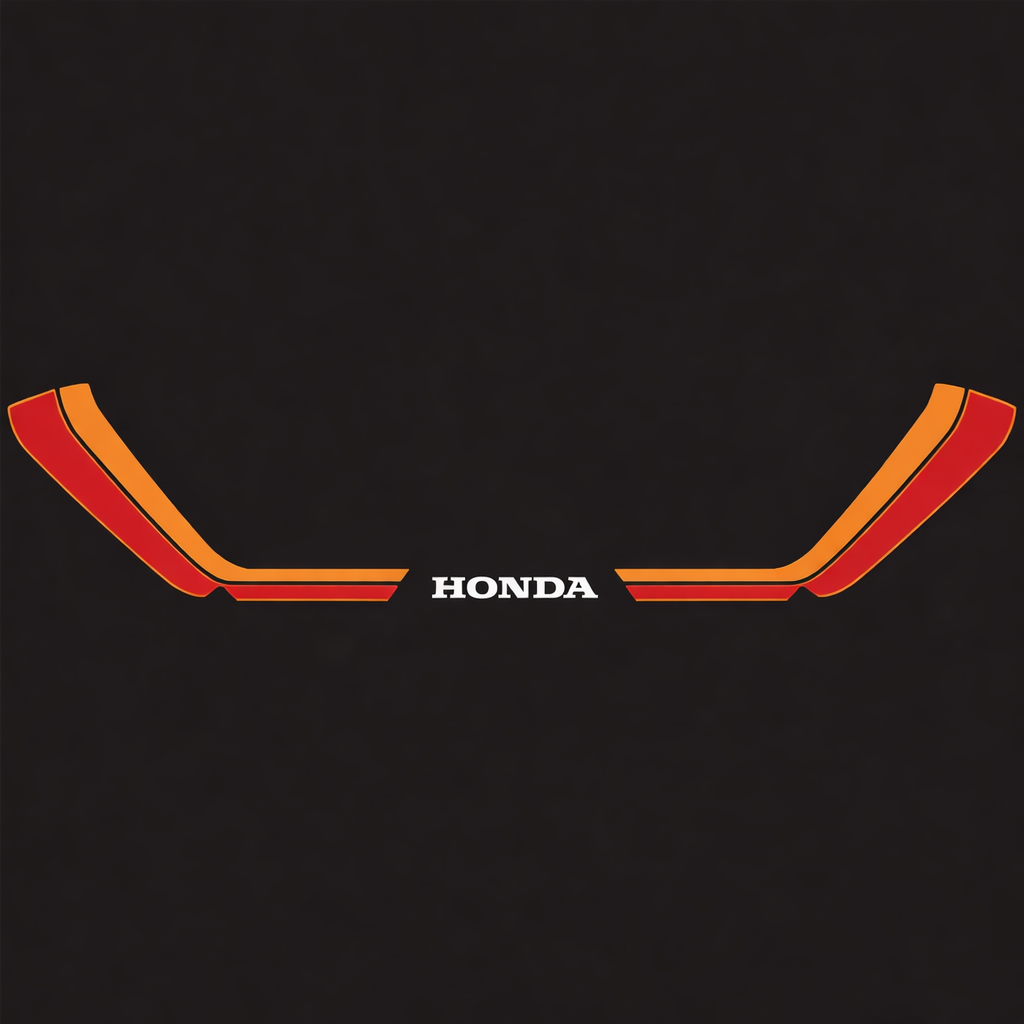 CB750F 1982 Tail Section Stripe Decal Set ~ Black Model