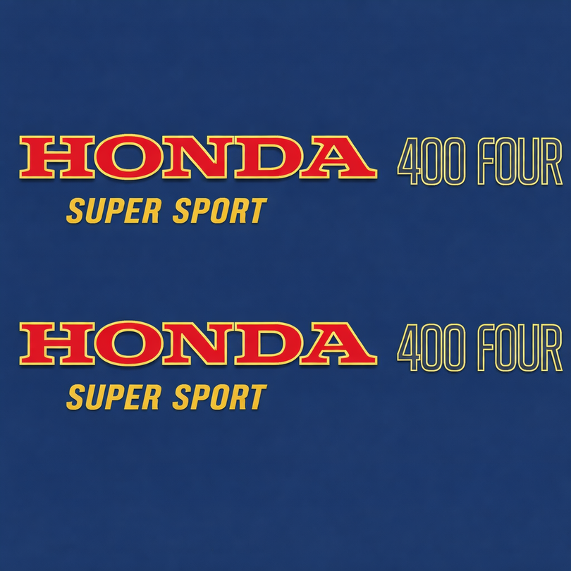 Honda CB400F complete decal set varnish blue
