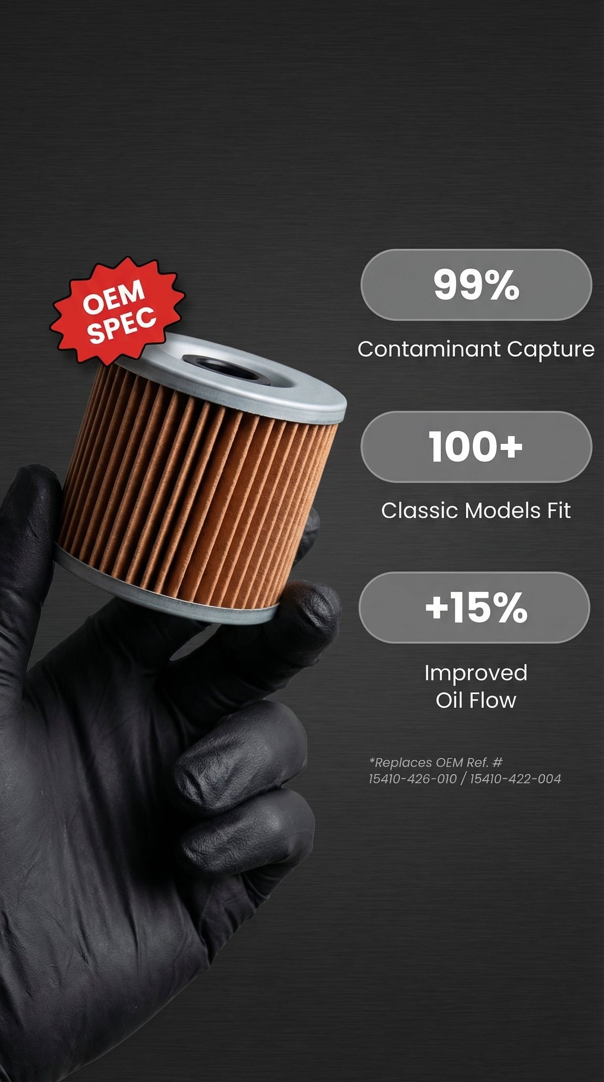 Honda CB1100 CB1000 CB900 CB750 CB650 oil filter 15410-426-010