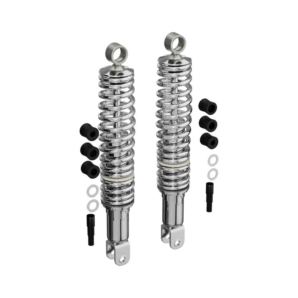 Honda CB750 DOHC chrome 365mm shock absorber set 06-3629 side detail