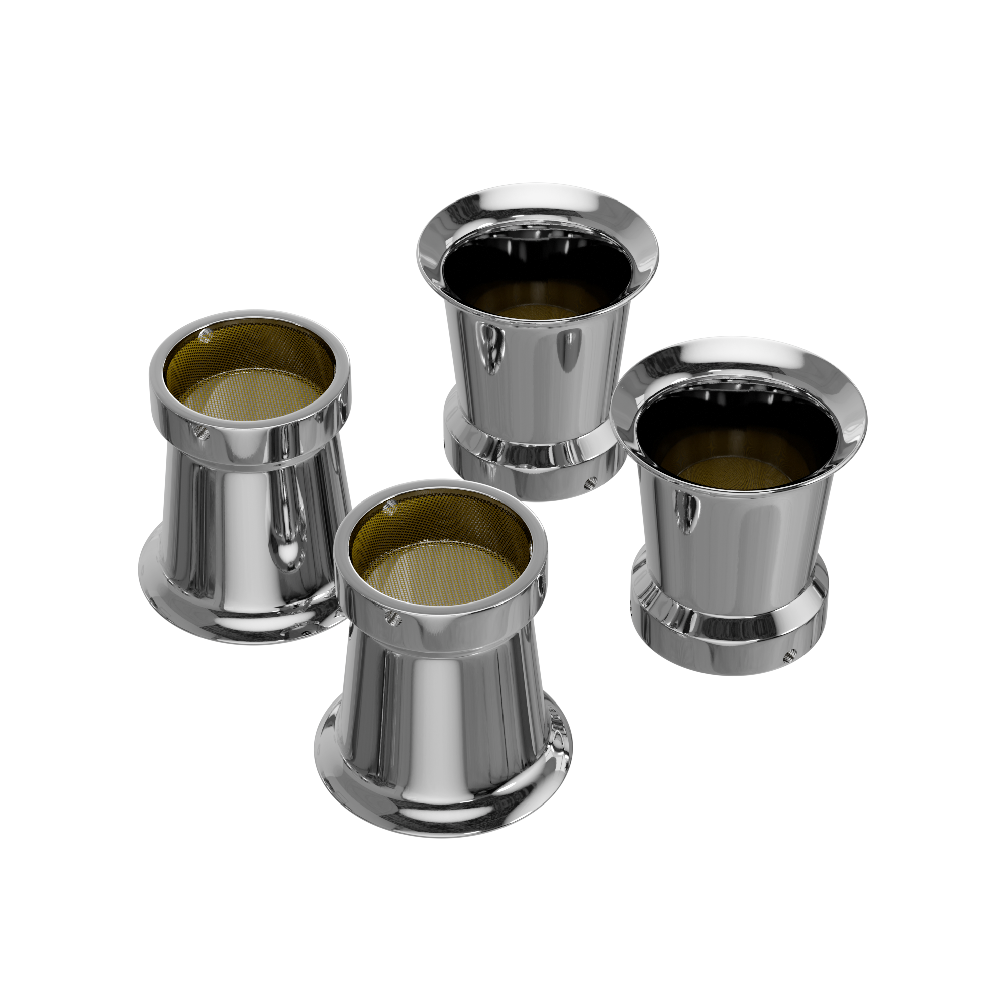 Honda CB750 CB550 CB500 CB400 Chrome Velocity Stack Set/4 39mm ID