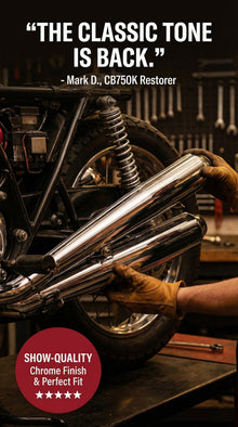 Load image into Gallery viewer, Honda CB750K stock type muffler set 341 style