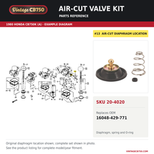 Load image into Gallery viewer, Air-cut valve kit, SKU 20-4020: product photo and reviewed parts fiche. Example diagram; check listing for fitment.