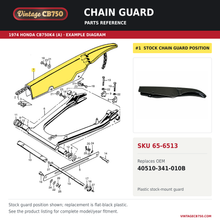 Charger l'image dans la galerie, Chain guard, SKU 65-6513: product photo and reviewed parts fiche. Example diagram; check listing for fitment.