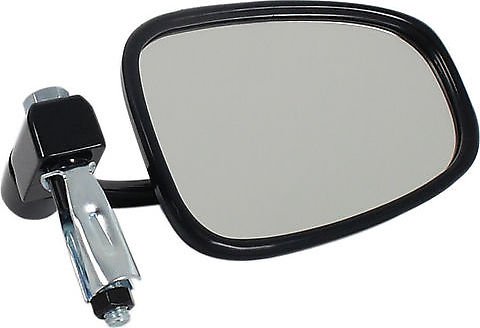 Universal motorcycle bar end cafe mirror black