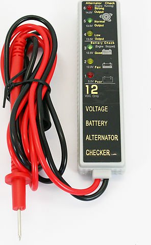 Universal motorcycle battery alternator checker