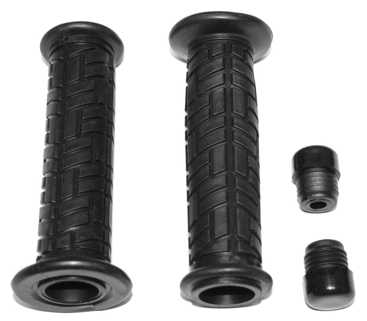 Black laser style motorcycle grips for 7 8 inch handlebars