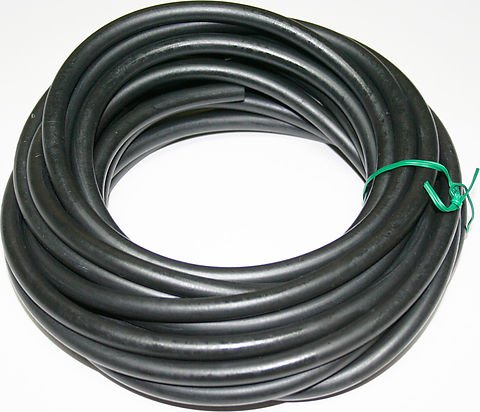 Universal motorcycle black rubber fuel line 25FT roll 1 4 in.