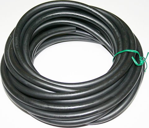 Black Rubber Fuel Line 25Ft Roll ~ 1/4" - VintageCB750