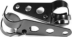 Universal motorcycle black adjustable headlight assembly brackets