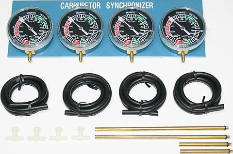 Universal motorcycle carburetor synchronizer vacuum gauge 2,3,4 cylinders