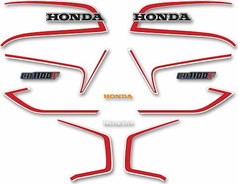 Honda CB1100F complete decal set blue and white usa model