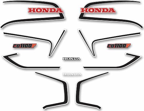 Honda CB1100F complete decal set red and white usa model