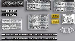 Honda CB1100F supersport canadian model warning and service label set