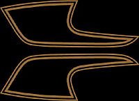 CB350F 1974 Gas Tank Decal Set ~ Glory Blue Black Metallic - VintageCB750