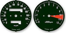 Charger l&#39;image dans la galerie, CB400F 1976 Speedo &amp; Tach Face Decal Set ~ MPH - VintageCB750