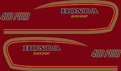 Honda CB400F complete decal set candy antares red