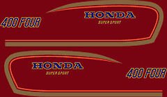 CB400F 1977 Complete Decal Set ~ Candy Antares Red - VintageCB750