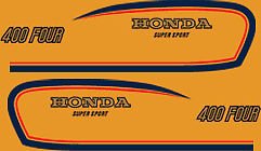 Honda CB400F complete decal set parakeet yellow